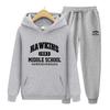 Men Women HAWKINS 1983 MIDDLE SCHOOL Print Sweatshirt Streetwear Sport Suit Loose Tops Tracksuits Jogger Fashion Hoodies Set