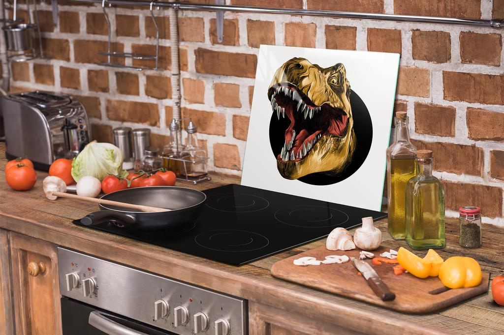 SZKLANA PŁYTA OCHRONNA NA KUCHENKĘ 50x52 DINOZAUR