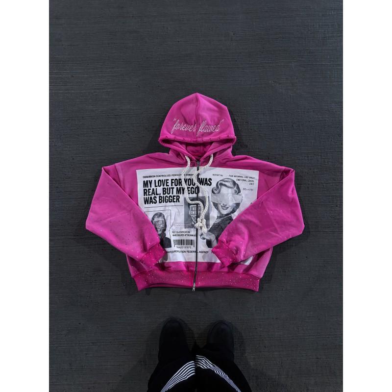 Unisex Oversized Hoodie With 3D Embroidered Graphic Streetwear Loose Fit Hip Hop Style