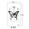 English Letter & Flower Butterfly Tattoo Stickers - Waterproof & Sketch Line Design