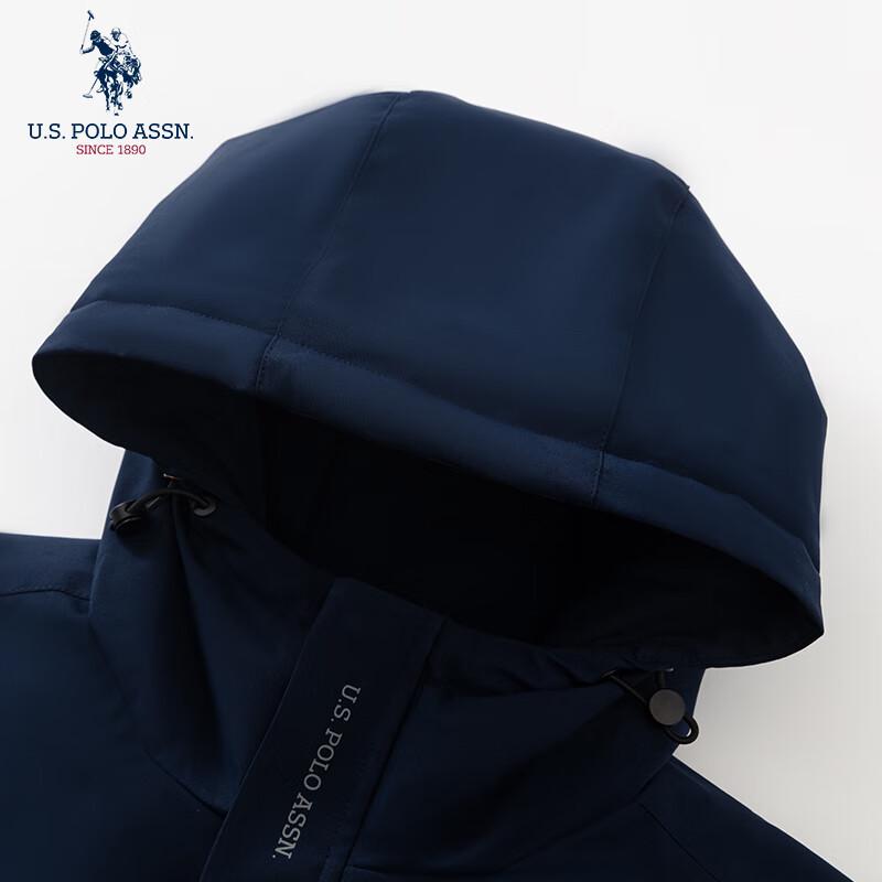 U.S. Polo Assn. Мужская легкая куртка с капюшоном на утином пуху