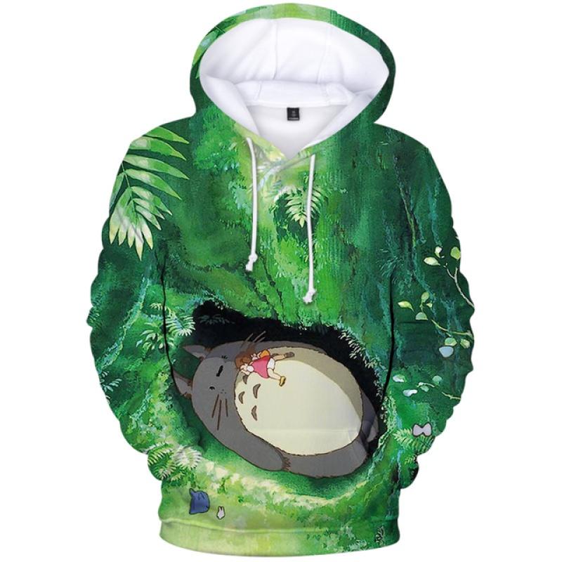 Hot Hoodies Sales Fashion Mens 3d Anime Totoro Printing Pullover Autumn Leisure Men Trendy Streetwear High Quality Sweatshirts