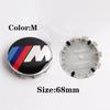 4PCS 68MM 56MM Car Wheel Center Hub Cap For BMW E87 M Performance E36 E46 E60 E90 E91 E92 E93 F30 F20 M3 Car Accessories GE5
