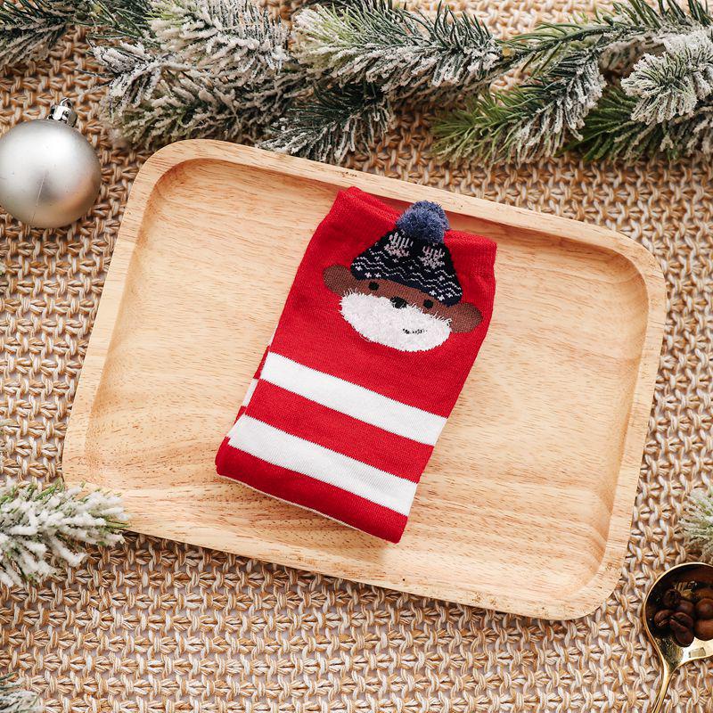 4-Pair Gift Box: Women's Cartoon Animal Mid-Calf Socks - Perfect for Autumn, Winter, Christmas, and New Year