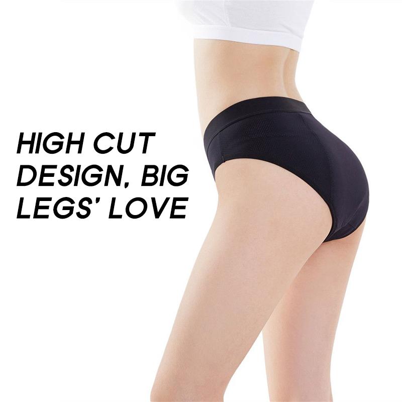 Shanhao Period Panties Women High Cut Leakproof Seamless Menstrual Underwear Medium Flow Period Underwear for Women