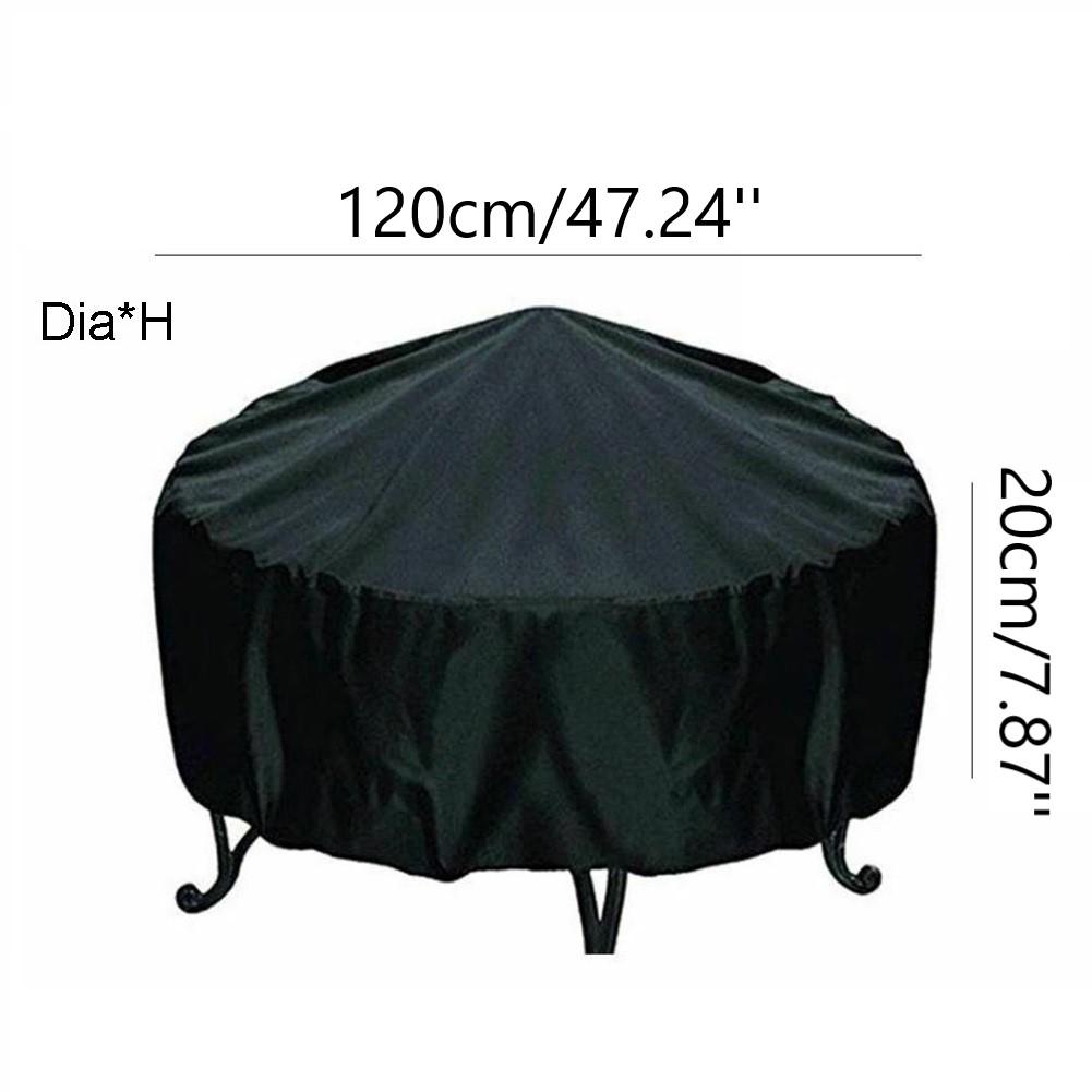 BBQ Grill Barbeque Cover Anti-Dust Waterproof Heavy Duty BBQ Cover Outdoor Rain Protective Round Barbecue Cover