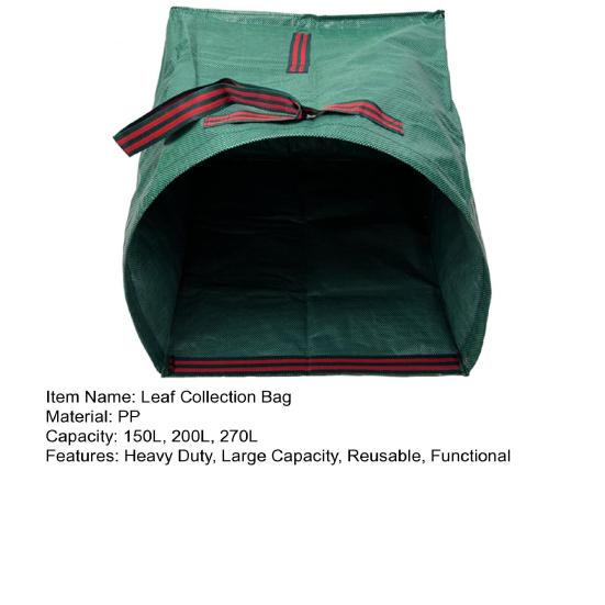Сумка для сбора опавших листьев Многоразовая сумка для листьев с газона Большой вместимости Мешок для садового мусора Совок-мешок для садовых листьев Мусора Скошенной травы