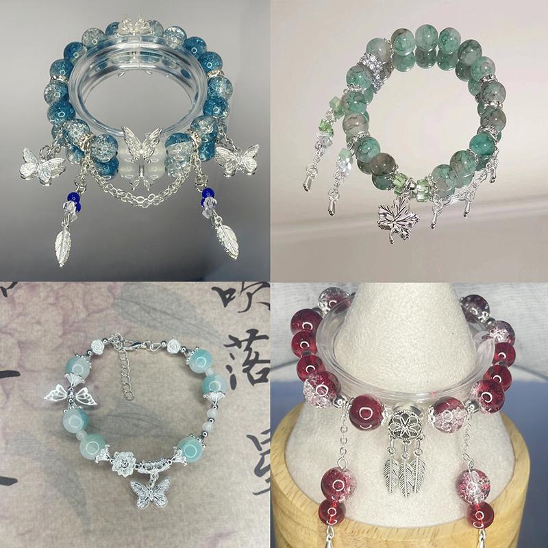 Модный китайский стиль бабочка кисточки браслет для женщин девочек универсальный милый бисерный браслет подруга аксессуары подарки