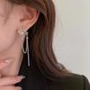 Kpop Irregular Crystal Star Earrings for Women Y2K Chain Tassel Rhinestone Cross Earrings Fashion Piercing Geometric Earring Accessories