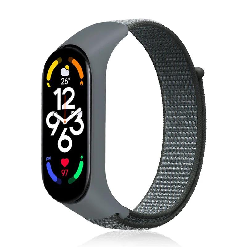 Нейлоновая петля для Xiaomi Mi Band 7-7 nfc smartwatch браслет Sport Miband7 Correa сменный браслет smart band 7 6 5 4 3 ремешок