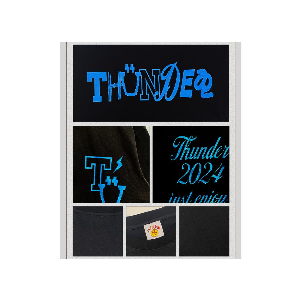 Футболка ATEEZ THUNDER POP-UP 2024 года в пигментном исполнении