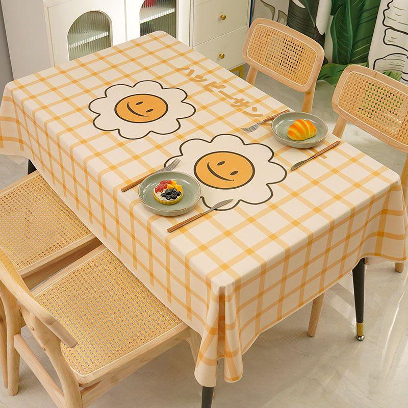 Waterproof Oilproof Anti-Scald Wash-Free PVC Tablecloth for Coffee Tables & Desks