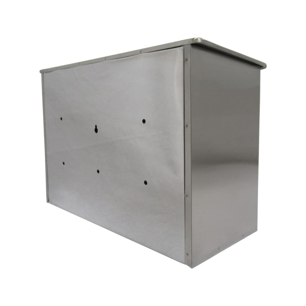 GREEN LIFE Почтовый ящик из нержавеющей стали, вмещает предметы формата А4 и совместим с навесными замками PS-30H, настенный (Сделано в Японии) -