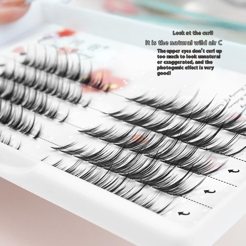 3/5/10 рядов 3D пушистые отдельные пучки для наращивания ресниц, сегментированные, натуральный эффект лисьего глаза, макияж, отдельные накладные ресницы