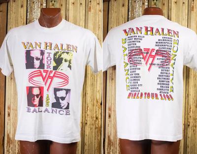 Винтажная концертная футболка Van Halen Balance 1995 Белая