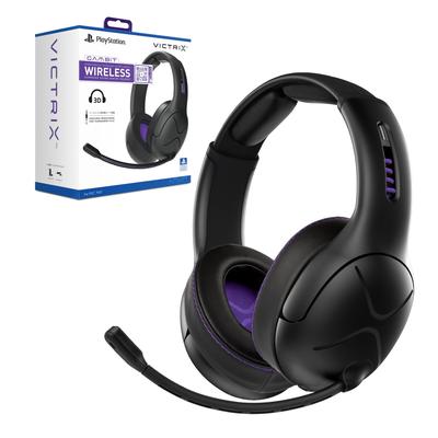 Официально лицензированная игровая гарнитура Sony PDP Victrix Gambit для PS5 с микрофоном, беспроводная/проводная, черная,