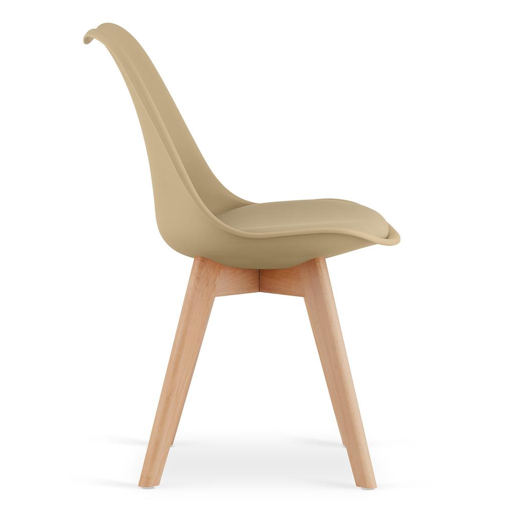 MARK chair - dark beige / natural legs x 3