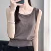 Women Tank Sleeveless Summer T-shirt Knit Top Basic Vest Female O-neck