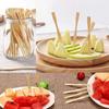 100Pcs Mini Size Fruit Forks Bamboo Restaurant Tableware Sandwiches Appetizer Forks  Household Use