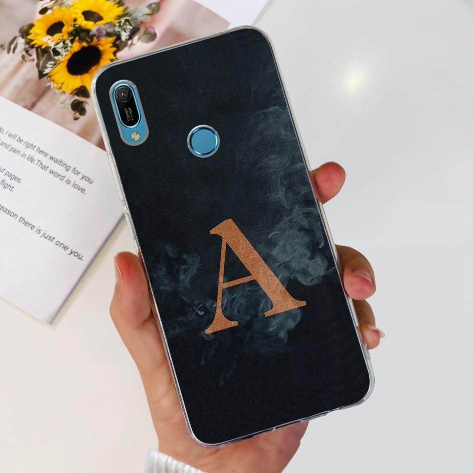 For Huawei Y6s Y6 2019 Case MRD-LX1 MRD-LX3 JAT-L29 JAT-L41 Phone Cover Lovely Letters Clear Bumper For Huawei Y6 Pro 2019 Funda