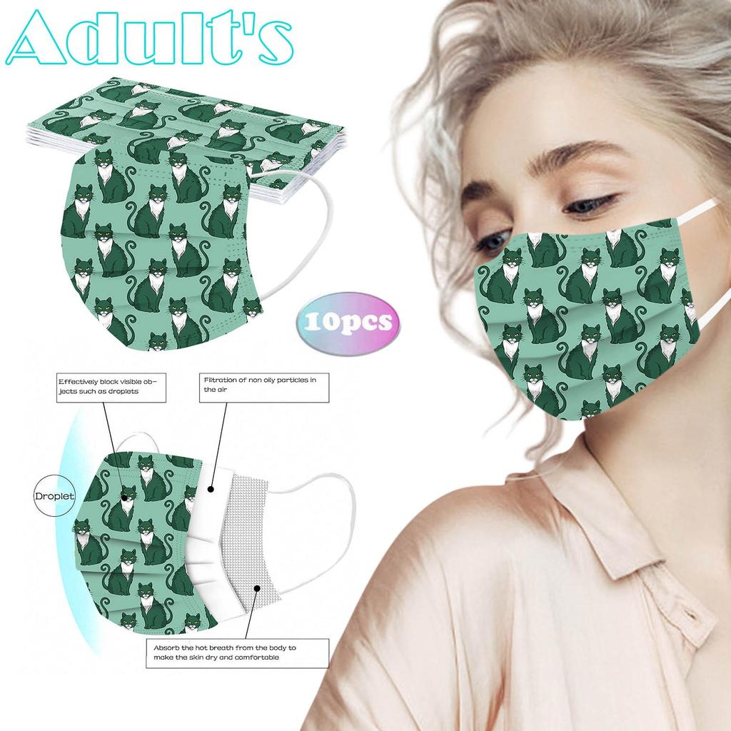 Взрослая женщина мужчина одноразовая маска для лица промышленная 3-слойная ушная петля 10 шт. маска