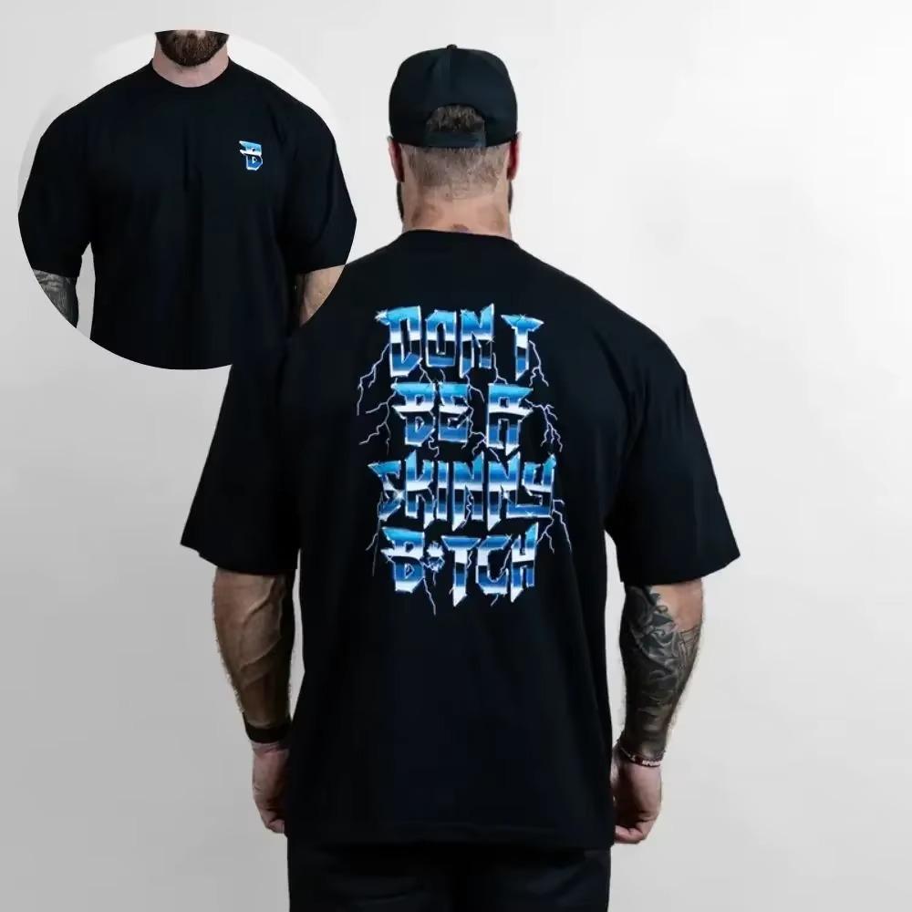 Футболка CBUM Gym Thavage Cotton Men Harajuku с короткими рукавами Футболка для бодибилдинга Спортивные футболки Летние тренировки Тренировка Бег