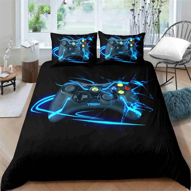 Gamer Bedding Set For Bedroom Soft Modern Gamepad Bedspreads Comefortable Kids Duvet Cover Video Game Quilt Cover And Pillowcase