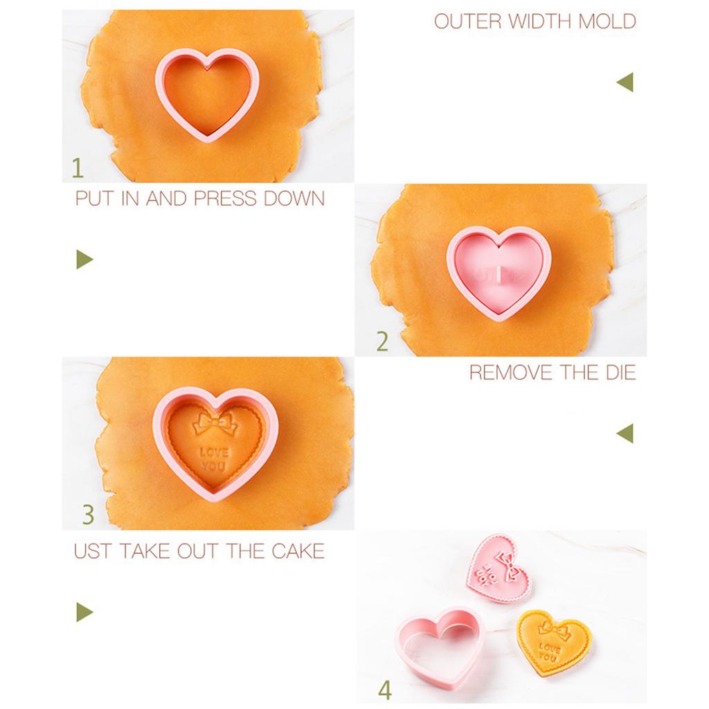 Формы для печенья пищевого класса Формы для печенья Серия ко Дню Святого Валентина Маленькие формы для печенья, подходящие для особых поздравлений