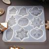 1 шт. Рождественская DIY Кристаллическая Эпоксидная Форма Елка Снежинка Олень Подвеска Брелок Список Украшения Силиконовая Форма Набор Форма для Печенья