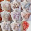 3D Flower Sequined Embroidery Patches DIY Lace Fabrics Applique Clothing Applique Dresses