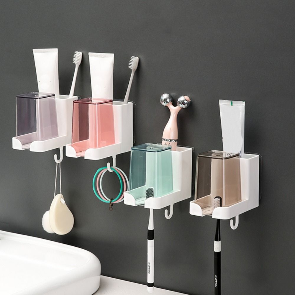 С чашкой держатель зубной щетки милый органайзер для зубной пасты картридж походные принадлежности для кемпинга