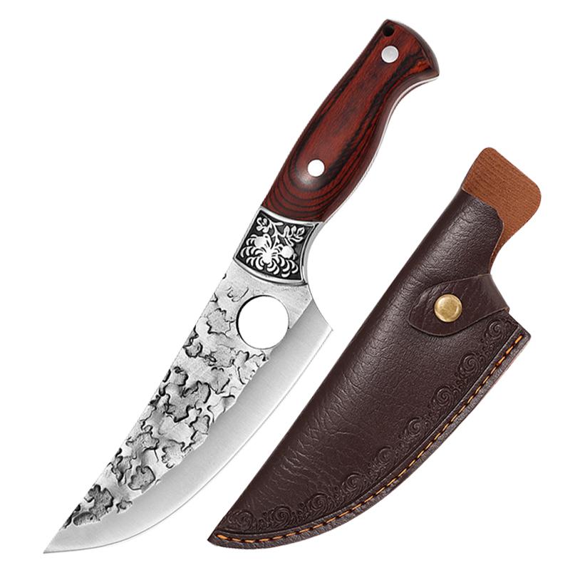 Professional Butcher Cleaver Boning Knife Forged Kitchen Chef Knife Stainless Steel Meat Fish Fruit Knife with Cover