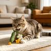 Игрушка для кошек в форме огурца, устойчивая к царапинам, с встроенным звуком, интерактивная дразнилка для кошки