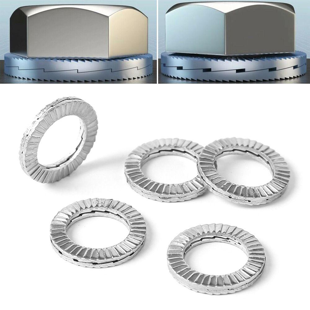 5 шт. аппаратная застежка, клиновая стопорная шайба M4 M10 M12 M16 M20, прокладка Dacromet, прочные стопорные шайбы