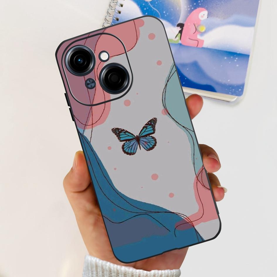 Для чехла телефона Tecno Spark Go 1 Чехол 2024 Популярный Цветок Мягкий Силикон Задняя Защитная Крышка Для Tecno Spark Go 2025 Pop 9 Чехол