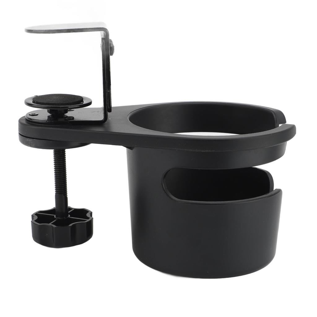 Desk Cup Holder Rotating Clip On Bottle Organizer Storage Rack for Coffee Drink Mugs Water Bottles