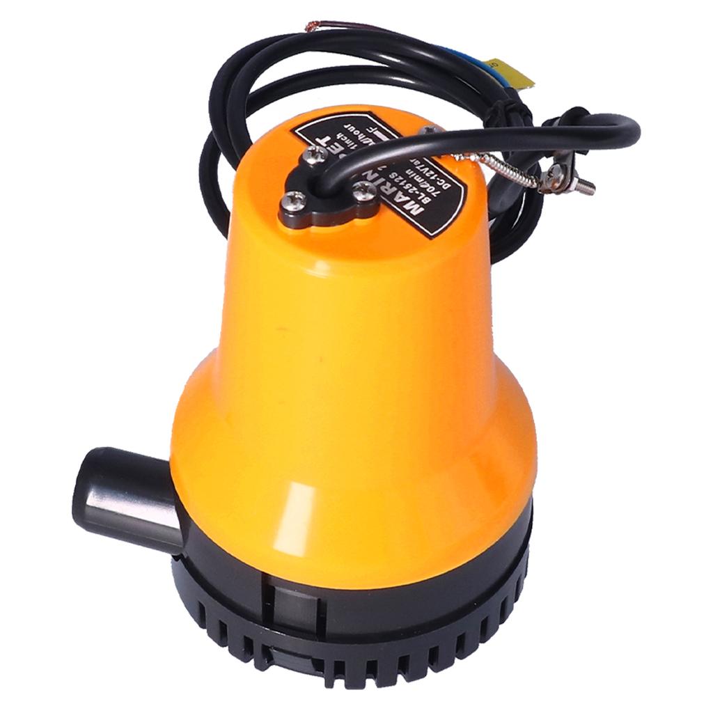 12V Marine Electric Bilge Pump Submersible 5400rpm Horizontal Shaft Position Vane Drive