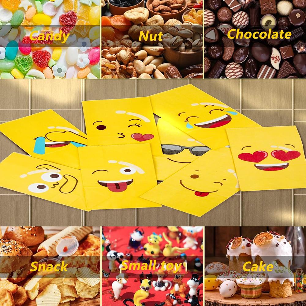 24 шт. Красочные подарочные бумажные пакеты с 24 шт. наклеек для упаковки подарков, сувениров