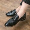 Woven Pattern Men Loafers Shoes Luxury Brand Casual Men Shoes Fashion Slip-on Shoes New Tassel Leather Shoes Designer Mens Shoes