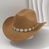 Women's Western Cowboy Hat with Teardrop Gem Embellishment - Vintage Jazz Party Hat.