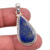Натуральный драгоценный камень Лазурит 925 пробы Цельное стерлинговое серебро Подарочный кулон 1,50" n0Q57