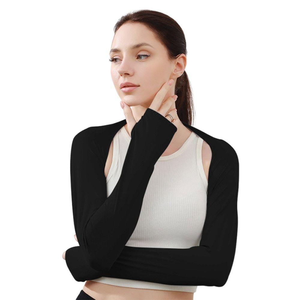 Sun Protection Ice Arm Sleeves Air-conditioned Shirt Open Cover Arm Cover Raglan Sleeve Summer