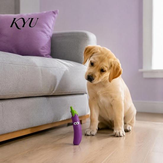 Pet Gift for Birthday And Holiday Realistic Fruit Vegetable Dog Chew Toy, Squeaky Latex Teething Toy Puppies, Funny Carrot Bitter Melon Toys
