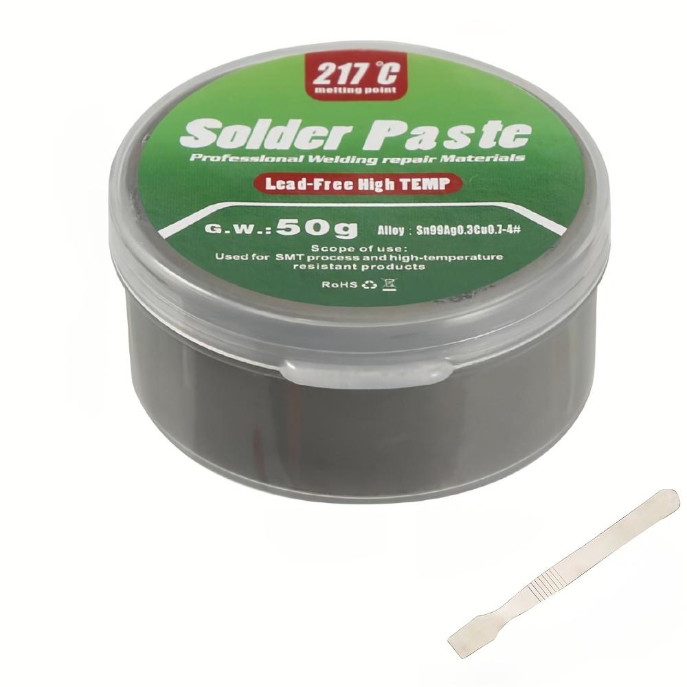 Высокотемпературная паяльная паста 217°C (Sn99%Ag0.3%Cu0.7%), паяльная паста для электроники, используется для ремонта ИС/печатных плат/BGA/SMD с температурой плавления 217°C, не требует отмывки
