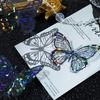 20 шт. полых резных наклеек-бабочек, украшения, 3D-ослепительные зеркальные металлические наклейки-бабочки для скрапбукинга, расходных материалов для журналов