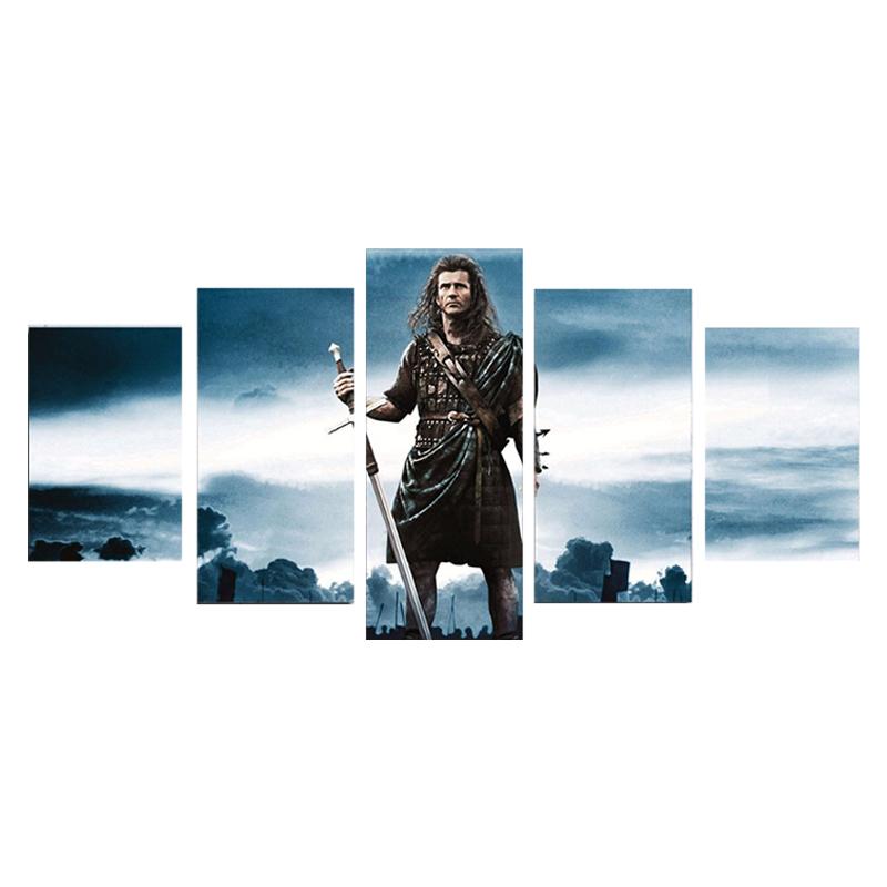 Современный Холст Настенная Художественная Рамка Гостиная Домашний Декор HD Печать Фотографии 5 Шт. Храброе Сердце Картина Персонажи Фильма Плакат