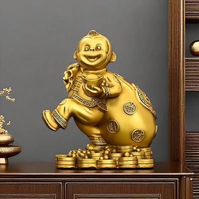Фигурка Town House Золотая Обезьяна Зодиака: Настольное украшение «Обезьяна, приносящая сокровища»