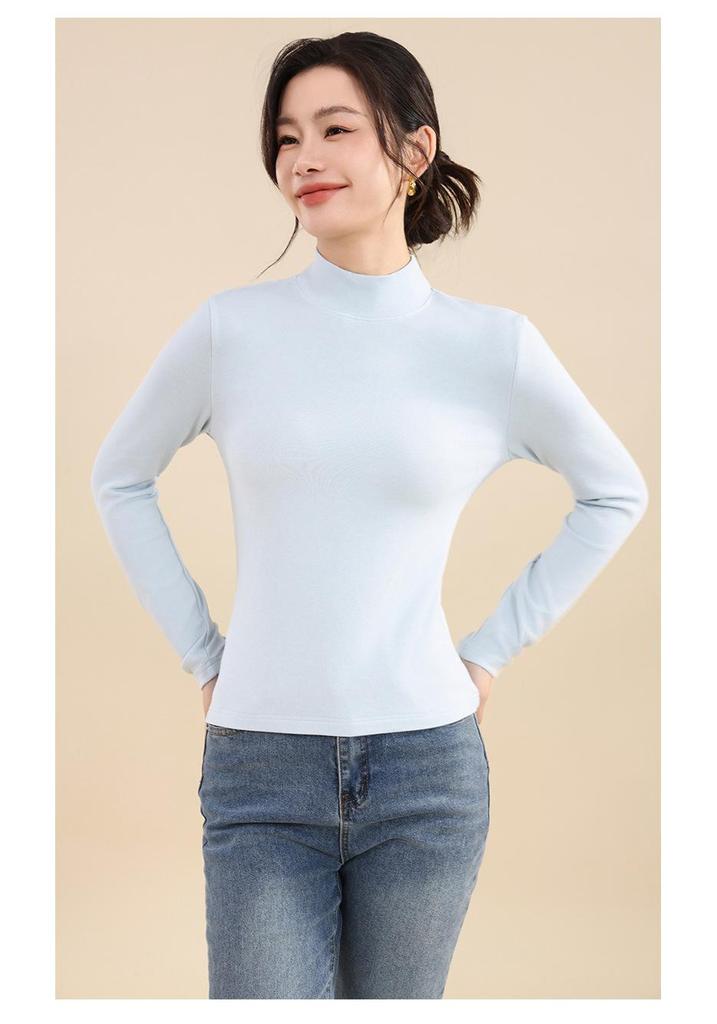 2024 Autumn/Winter Women's High Neck Wool Long Sleeve Slimming Sweater