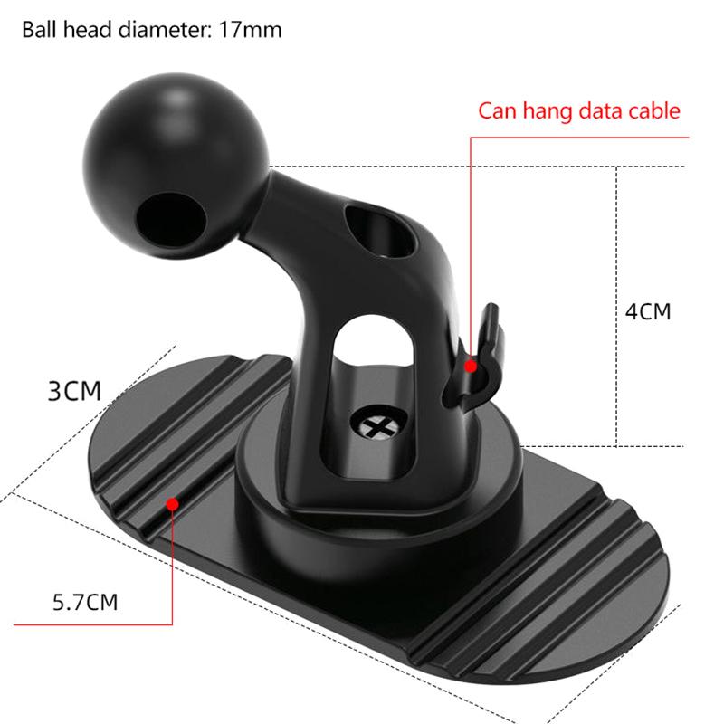 Universal Car Phone Holder Base 17Mm Ball Head Sticker Base Car Phone Stand Car Accessories Car Dashboard Mobile Phone Holder