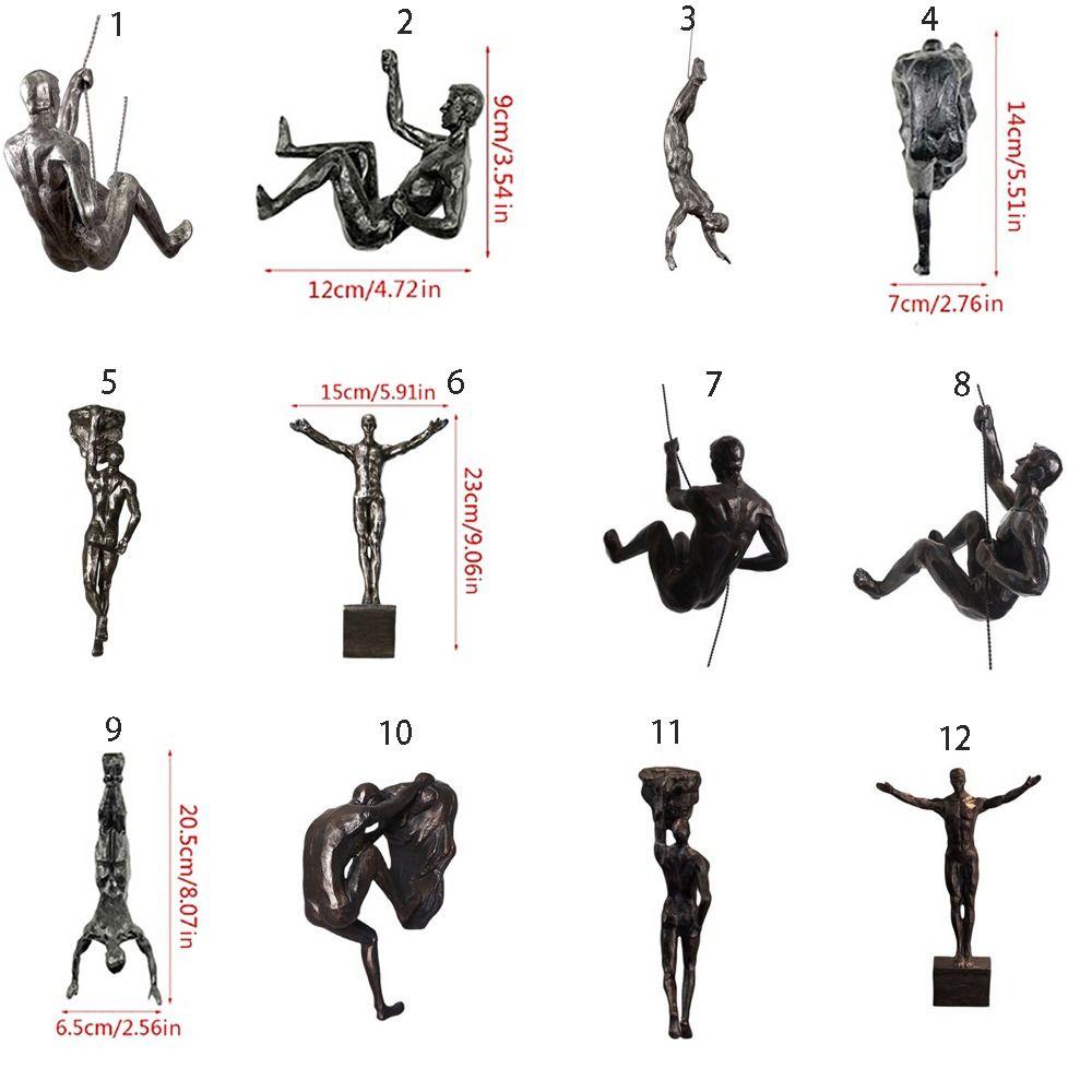 European Style Rock Climbe Statue Unique Abstract Character Pendant Living Room